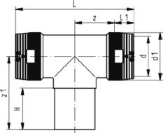 Elektrotvarovky Elektro T-kus rovnoramenný SDR 11 PE 100 SDR potrubí (SDR 11-17/17,6) Voa PN 16, plyn PN 10 vě oělené