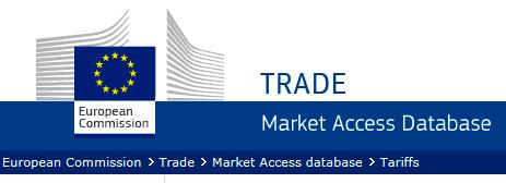 Market Access DataBase Celní sazby Dovozní formality a dokumenty SPS předpisy Konkrétní