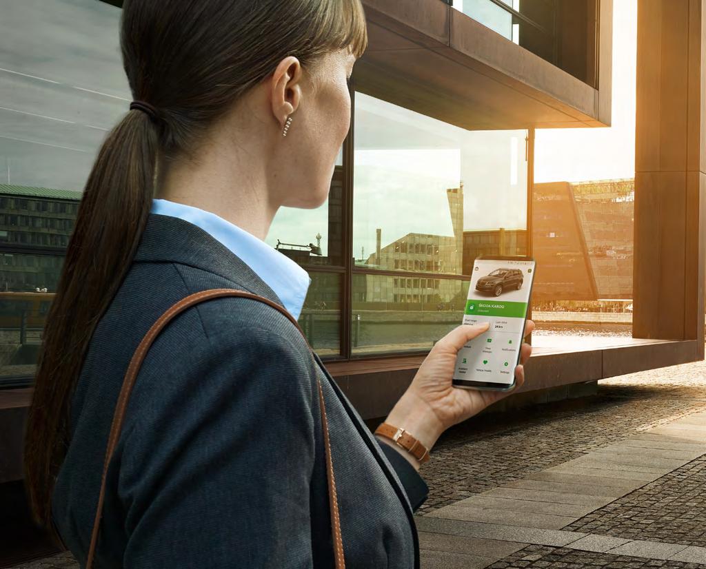 Konektivita 15 ŠKODA CONNECT: VŽDY V SPOJENÍ, NECH STE KDEKOĽVEK PARKOVACIA POLOHA Zobrazí presnú polohu