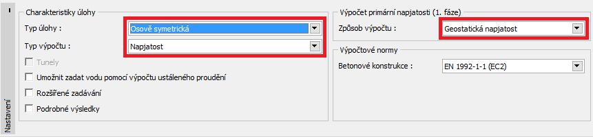 Hodnoty celkové svislé deformace, tj. sednutí d z mm zde budeme uvažovat pouze pro Mohr- Coulombův materiálový model.