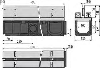 INFO 2/2016 AVZ101-R123/R323 Štěrbinový venkovní žlab symetrický 100 mm z pozinkované oceli/nerezu Balení množství