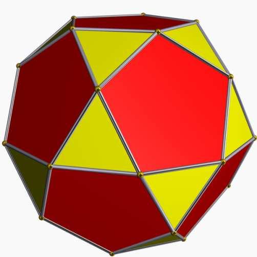 9.1 Model cytoskeletu DIPLOMOVÁ PRÁCE Geometrie modelu cytoskeletu vychází z prostorového útvaru, tzv. icosidodecahedronu (obr. 55).