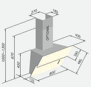 32 EMEX o.z. VIVALDI 80 cm, sklo biele, čier. 1 059,00 80 cm, nerez 1 129,00 voliteľne nerez.