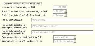 Zde se uvede období, do kdy se přepočty tisknou, texty k uváděným hodnotám, konverzní kurz a zaokrouhlení. Karty hostů - hosté při ubytování dostanou plastovou kartu pro dveřní zámky.