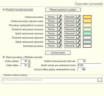 dialogu barev nebo kapátkem podle barvy na obrazovce. Tlačítkem Výchozí barvy lze obnovit barvy nastavené při instalaci programu.