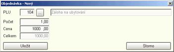 29 Recepce Savarin Tlačítkem provedete přidání položky na účet hosta.