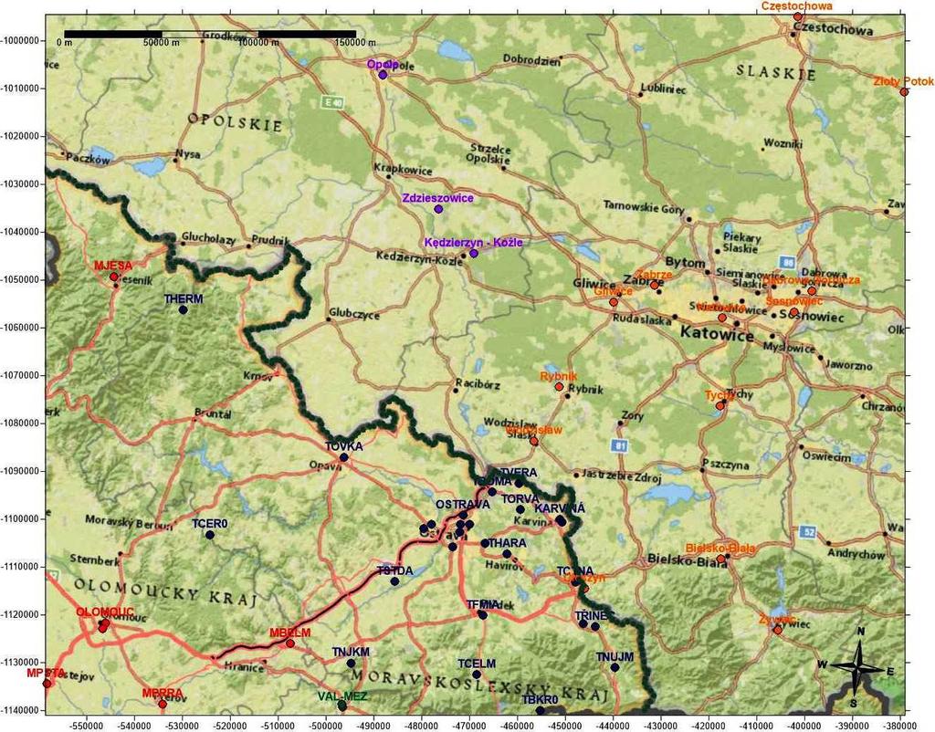 MANAŽERSKÉ SHRNUTÍ Moravskoslezský kraj: 26 stanic (modré označení) Olomoucký kraj: 8 stanic (červené označení) Zlínský kraj: 5 stanic (zelené označení) Slezské vojvodství: 13 stanic (oranžové