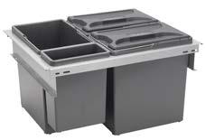 Odpadkový koš BOXIT 600, 3 12 + 1 3,3 L, K60, šedý plast vnější šířka skříňky (mm) 1007151602 530 423 300 600 Objem: 530 423 300 mm Vnější šířka skříňky: 600 mm Objem: 3 12 + 1 3,3 L Složení