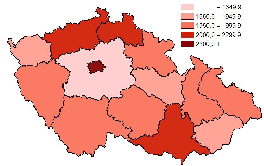 Akutní lůžka v nemocnicích na 10 000 obyvatel k 31. 12.