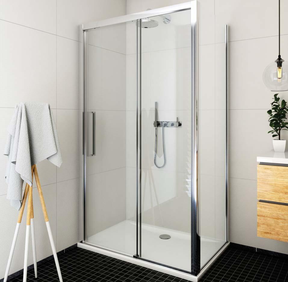 sprchové kouty / exclusive line ED2L sprchové dveře posuvné pro instalaci do niky nebo pro kombinaci s boční stěnou EDN ED2L, ED2P sprchové dveře posuvné TP vstupní otvor (c) ED2L, ED2P atypické