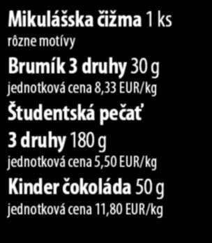 jednotková cena 8,33 EUR/kg