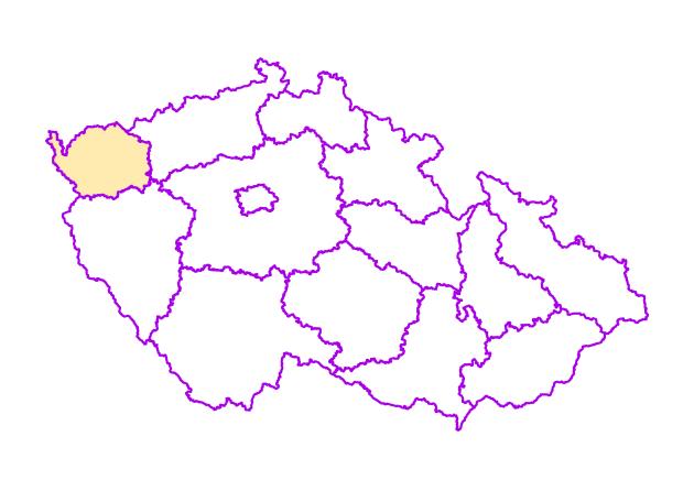 b) Schémata lokalizace a administrativního členění, širší vztahy. KÚKK, 14. 12. 2012 KÚKK, 14. 12. 2012 obr č. 1 Schéma ČR s vyznačením Karlovarského kraje obr č.