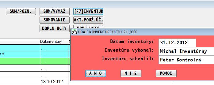 Čo účtovníkovi výrazne pomôže sledovať, ktoré účtu sú v inventúre a ktoré ešte nie.