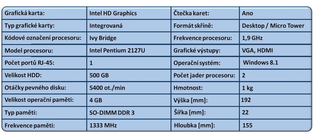 UTB ve Zlíně, Fakulta logistiky a krizového řízení 67 Počítač Lenovo IdeaCentre Q190 Počítač Lenovo IdeaCentre Q190 jsem při návrhu pracoviště využil jako hlavní počítač.