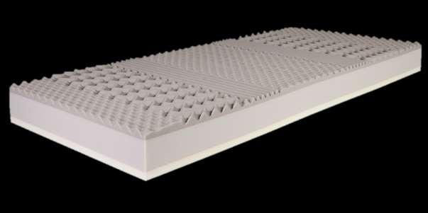 Sendvičová matrace je vyrobena v kombinaci viscoelastické pěny a studené pěny.