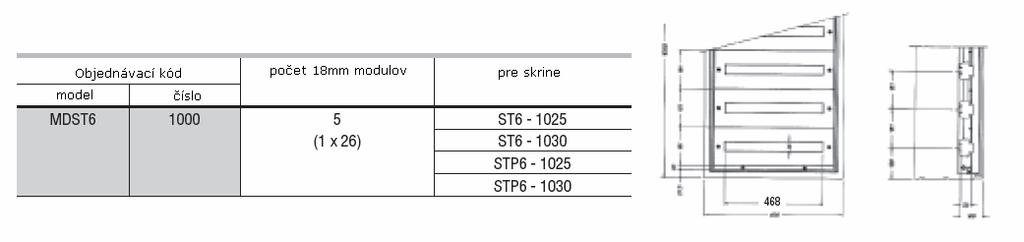 doplnkové príslušenstvo RÁM PRE MODULÁRNU ZÁSTAVBU MDST6-1000 Rám vyhotovený z 1,5mm oceľového plechu. Predné panely vyhotovené z 1,5mm oceľového plechu. Farba RAL 7032 hrubšia štruktúra povrchu.