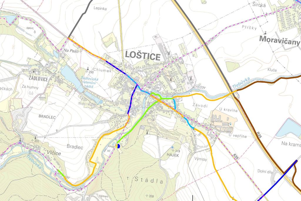 Územím Mikroregionu Mohelnicko (do kterého spadá město Loštice) prochází dálková trasa Morava (Jeseník Mohelnice Olomouc Kroměříž Břeclav) a také trasa EuroVelo 9 (Polsko: Gdaňsk Chorvatsko: Pula),