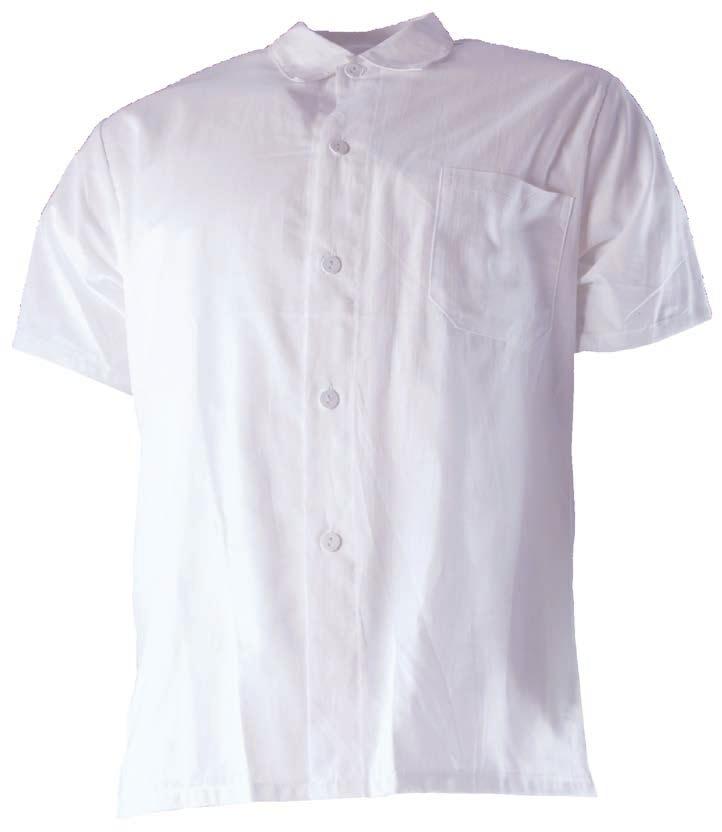 ALBA H13056 pánská košile s krátkými rukávy 1 kapsa na prsou 100 % bavlna 145 g/m² PÁNSKÉ KOŠILE 36 až 62 bílá JOY P21 pánská