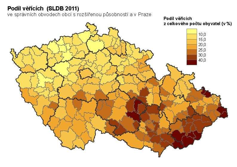 SLDB 2011 - regionální srovnání Litvínov 8,3 % Bílina 8,4 % Most 8,8 % Kravaře 53,1 % S velikostí