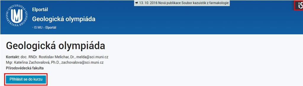 II. Jak se přihlásit k účtu Geologické olympiády 1.