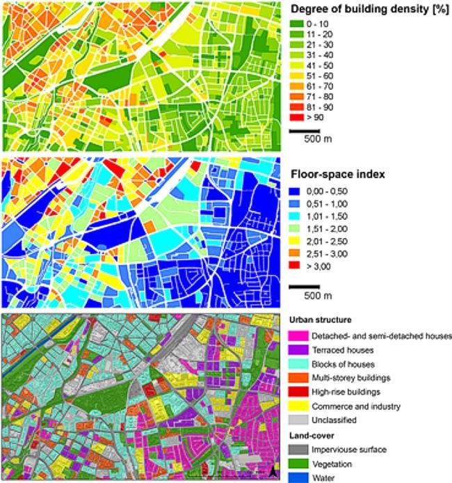 Z prostorových analýz nad 3D modelem města ve vysokém rozlišení lze rozlišit různé prostorové úrovně, jako jsou správní jednotky, bloky, uliční síť a menší jednotky.