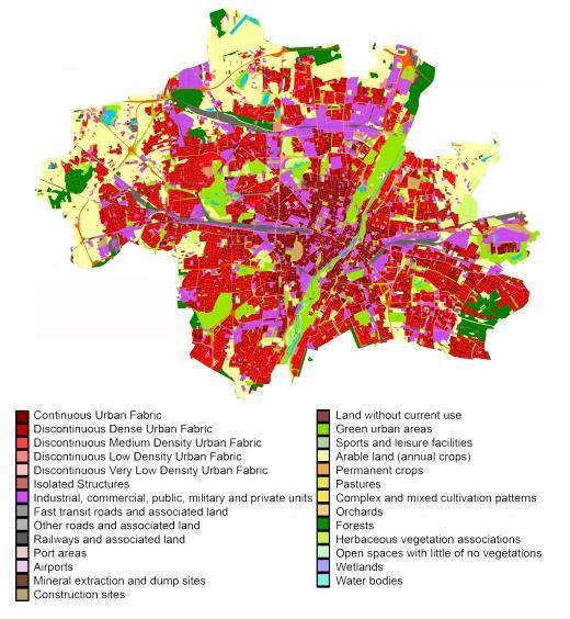 V oblasti územního plánování jsou využitelná jak samotná data DPZ, tak již existující služby vzniklé na podkladě těchto dat (např. Urban Atlas, Corine Land Cover ad.