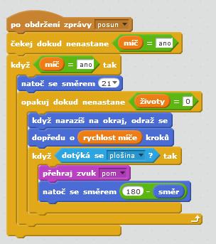 skryje. Tohle je část, která se provádí, pokud ve hře prohrajeme. Po ukončení hry chceme všechny postavy skrýt. 6.