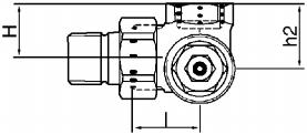 Konštrukcia Termostatický radiátorový ventil sa skladá z: telesa ventilu PN10, DN10, 15 alebo 20 s - pripojením s vnútorným závitom podľa DIN2999 (ISO7) pre závitové, medené alebo oceľové potrubia na