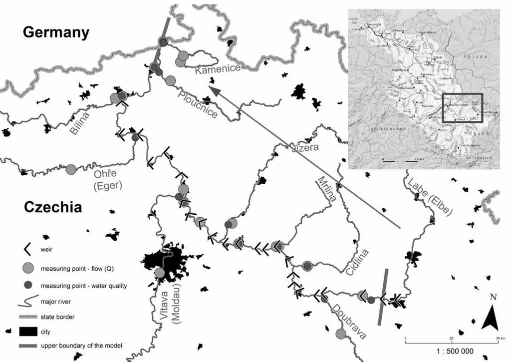 SUCHO A JEHO VLIV NA JAKOST A UŽÍVÁNÍ VOD TROCKENPERIODEN UND IHR EINFLUSS AUF GEWÄSSERGÜTE UND NUTZUNGEN A water quality model for the Czech part of the river Labe/Elbe: Application for recent state