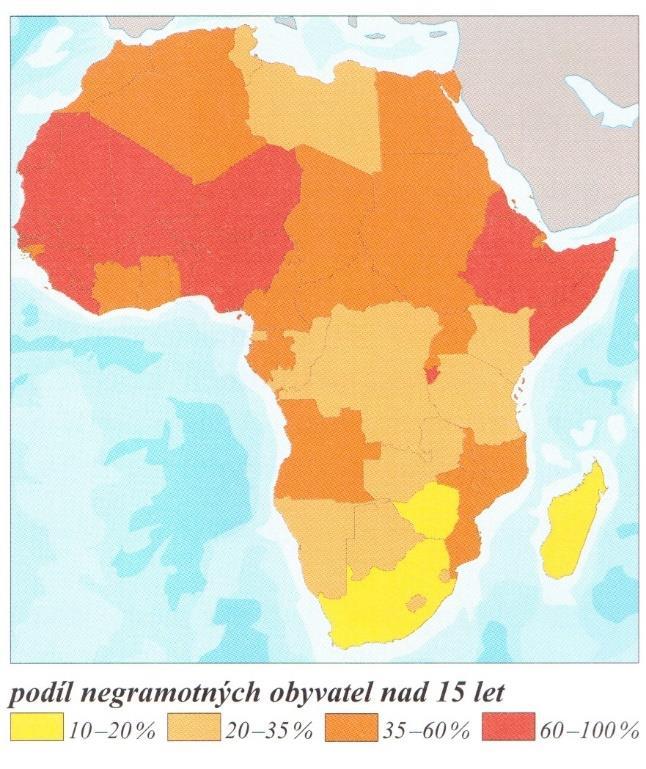 Obrázek 1: Koncentrace HIV v dospělé populaci Obrázek 2: Hustota zalidnění v Africe Fraus, Zeměpis 7, s. 27 ČGS, Zeměpis světa 1, s.