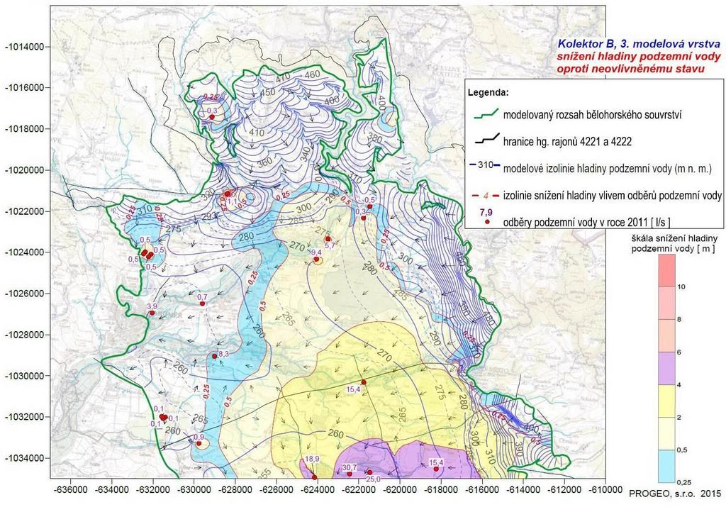 KOMENTÁŘ Přírodní zdroje Hydrogeologický rajon zahrnuje severní část podorlické křídy v povodí Úpa a Metuje. Křída zde vytváří mělkou artéskou pánev s hlavním kolektorem B v bělohorském souvrství.