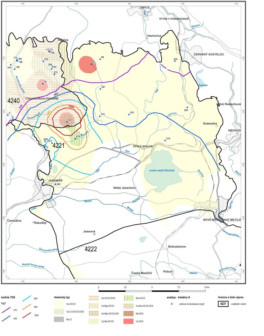 Obrázek 4-20 Celková mineralizace (TDS) s