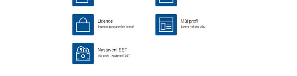 M j ú et Tato sekce se zobrazí ihned po p ihlášení na portál a nabízí následující položky menu.