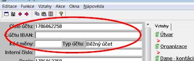 Naplnenie IBAN z čísla účtu sa vykoná len pre účty, ktoré sú vedené v bankových ústavoch so