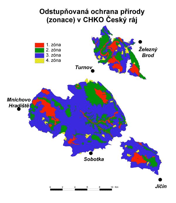 Obr. 1: Zonace CHKO Český ráj Zdroj: http://ceskyraj.ochranaprirody.