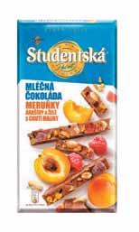 55 9,117/kg Študentská pečať 170g Mliečna Marhuľa-malina,