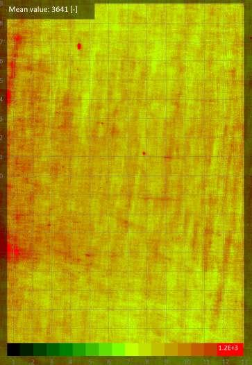 V tomto pr ípade je pr írůstek nanesené vrstvy demonstrován nárůstem fluorescence.