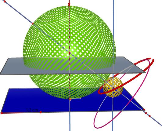 100 Gergelitsová Šárka 4 Solving the special problem in Cabri 3D To avoid further inconveniences and special cases we will put a particular formulation of given problem: Two externally tangent