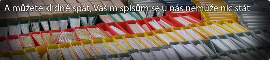 Ukládání dokumentů uzavřené spisy a vyřízené dokumenty podle věcných skupin a spisových znaků způsobem stanoveným