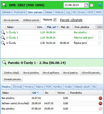 Sklizeň řepky proběhne 5.8.2014.