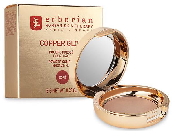 ERBORIAN pudrový rozjasňovač COPPER GLOW Víceúčelový jemný pudr poskytuje pleti okamžité projasnění a efektivní lesk. Vyhlazuje vrásky a poskytuje pleti hydrataci.