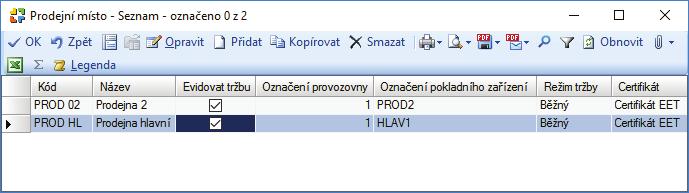 Výchozí hodnoty po stisku tlačítka se do karty doplní do polí URL webové služby a Maximální doba čekání údaje z databáze Money.