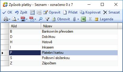 skupiny faktur vydaných se Prodejní místo zadává v záložce Obecné, zatímco Způsob platby v záložce Rozúčtování Faktury