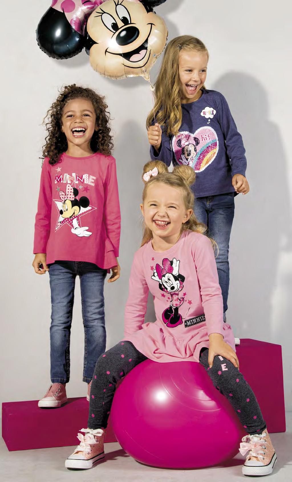 Disney Trička s dlouhými rukávy* každý kus jen 139,- Basic džíny každý kus jen 159,- Oboustranné flitry Trička s dlouhými rukávy* každý kus jen