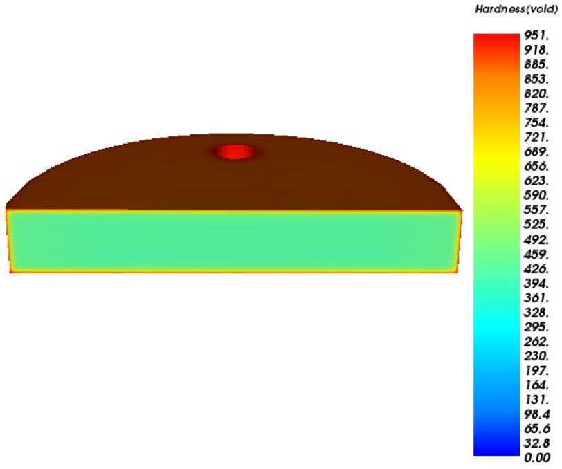 Pomocí standardního uživatelského rozhraní programu Abaqus probíhá také zobrazování výsledků mechanické analýzy.