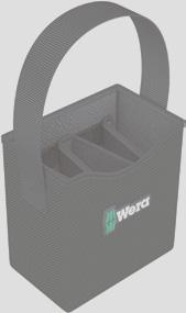 Wera 2go 3 Box na nářadí Do kompaktního Wera 2go boxu lze jednoduše uložit nářadí a náhradní díly a připevnit jej k výrobkům Wera 2go 1, 2 a 5.