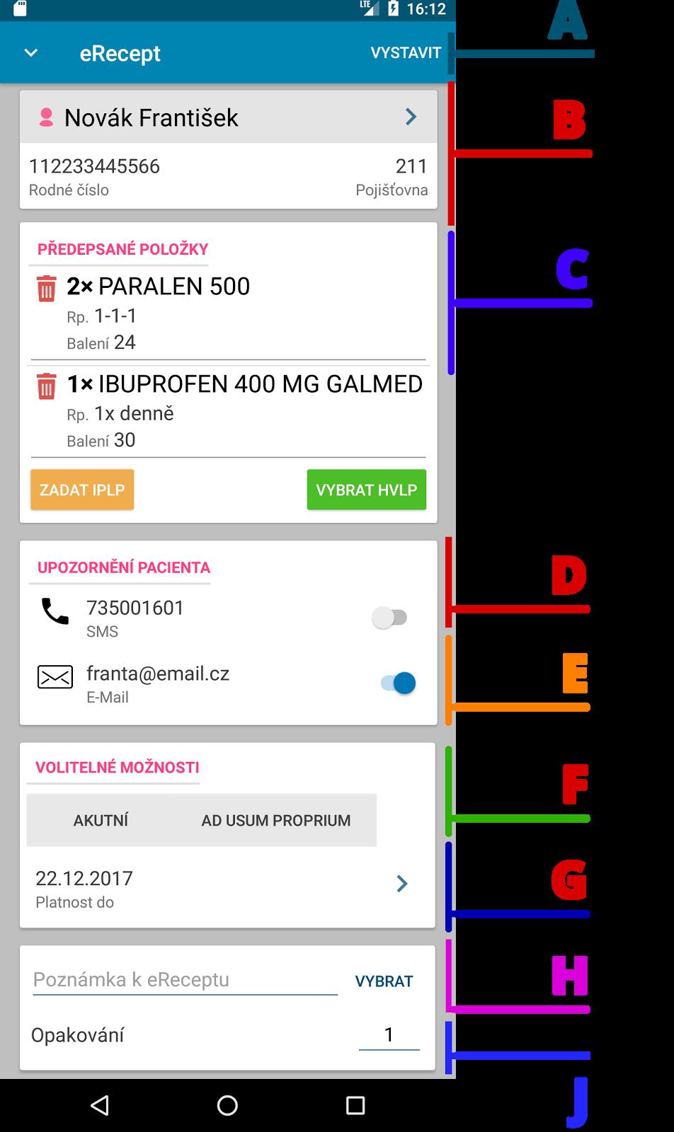 Upozornění: Při prvním spuštění následně program vyzve ke stažení aktuální databáze léků.