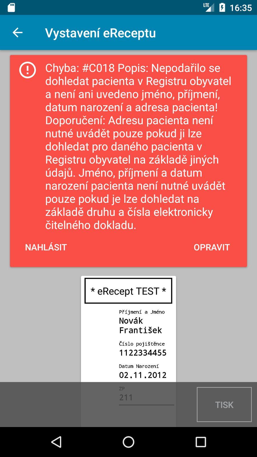 SÚKL prosím uvádějte kód chyby. Zjednodušíte tak rychlost vyřízení požadavku. Často systém vypíše i kontext chyby a doporučení jak chybu řešit. 10