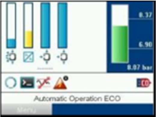 Řídící jednotka ES4000 Advanced (volitelně) barevný displej grafický plán údržby časové grafy mnoho užitečných funkcí automatické vypínání stroje nižší energetické náklady