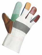 11 PUFFIN - zimní rukavice Dlaň z jednobarevné lícové nábytkové hověziny, hřbet a manžeta z bílé bavlněné tkaniny, teplá podšívka. 1111 03 3100 457 vel.